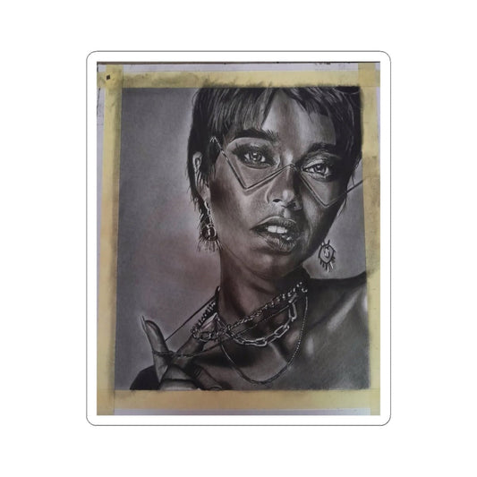 Chic Artistic Kiss - Cut Stickers, Trendy Laptop Decals, Unique Gift for Art Lovers, Customizable Accessories, Wall Decor - Cityz Atelier Lumière