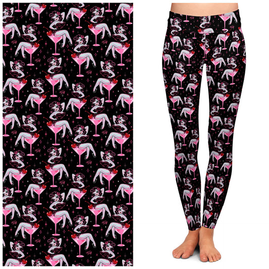 "Cocktail Crush" Leggings by Miss Fluff x Lipstick & Chrome - Cityz Atelier Lumière