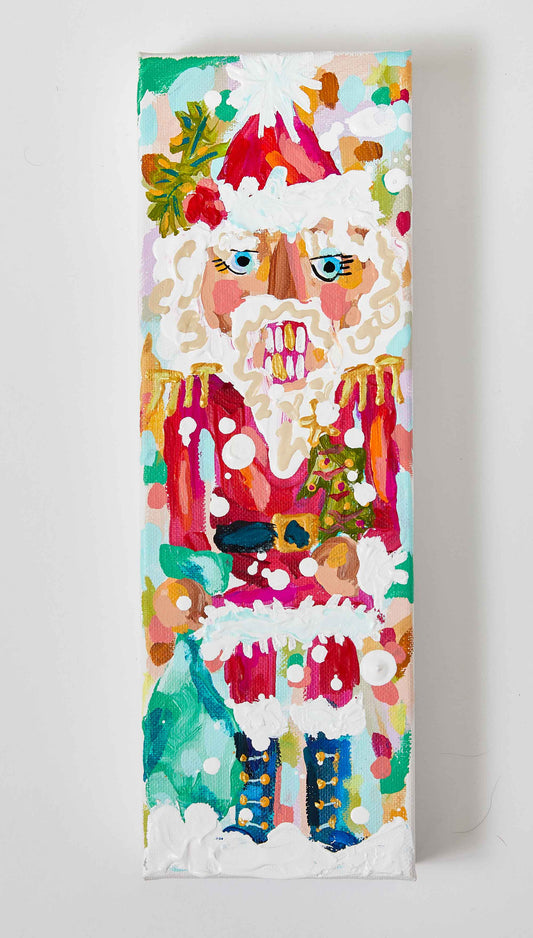 Santa Nutcracker Christmas Painting: 3x9 - Cityz Atelier Lumière