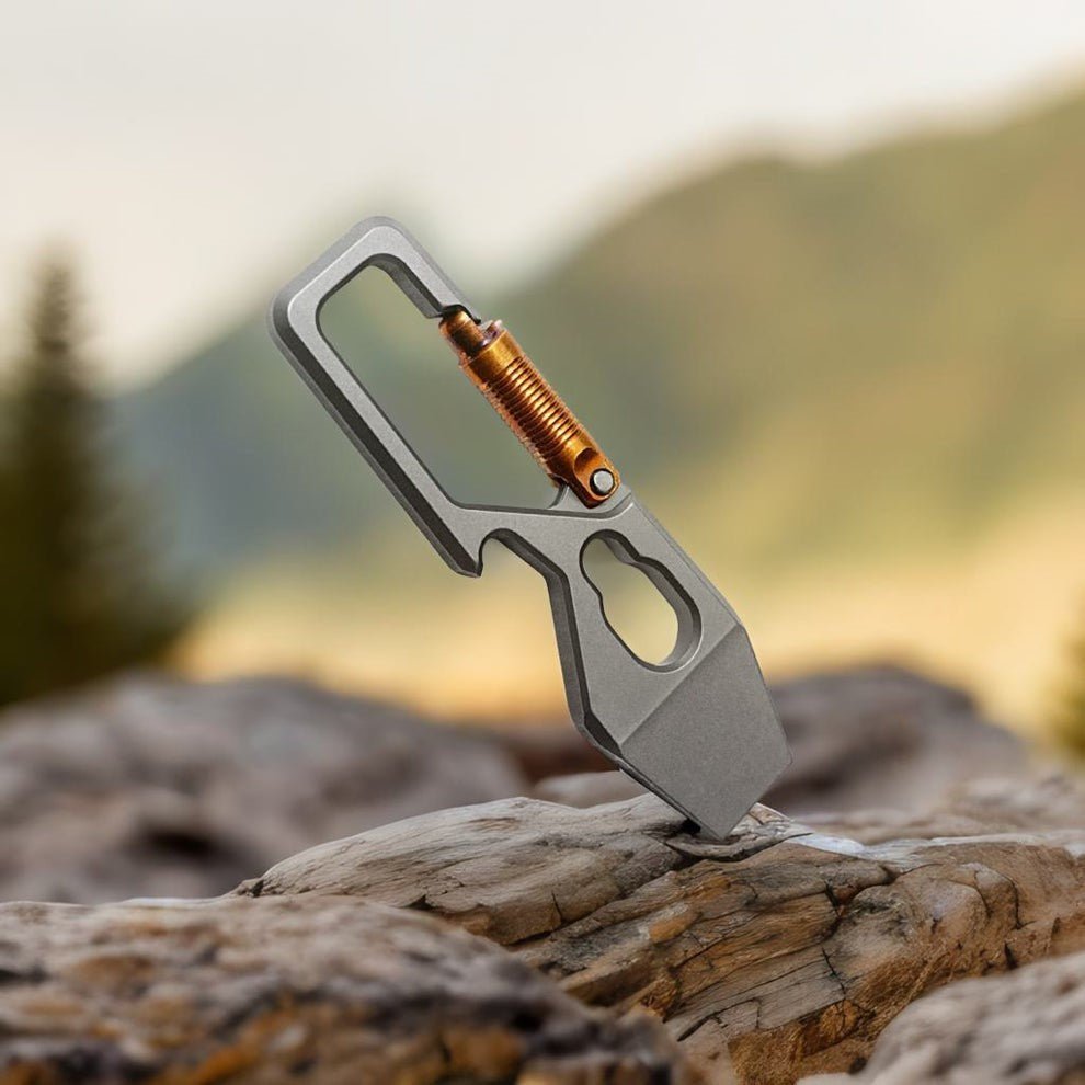 Titanium Multi - Tool Carabiner for Men - EDC Gear & Outdoor Survival Tool - Heavy - Duty Keychain Tool for Hiking, Camping, and Everyday Carry - Cityz Atelier Lumière