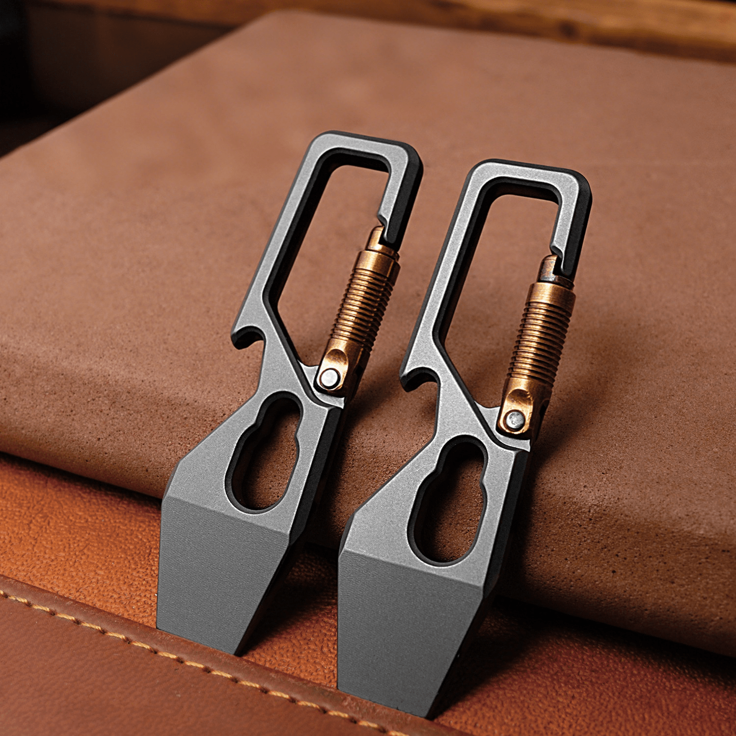 Titanium Multi - Tool Carabiner for Men - EDC Gear & Outdoor Survival Tool - Heavy - Duty Keychain Tool for Hiking, Camping, and Everyday Carry - Cityz Atelier Lumière