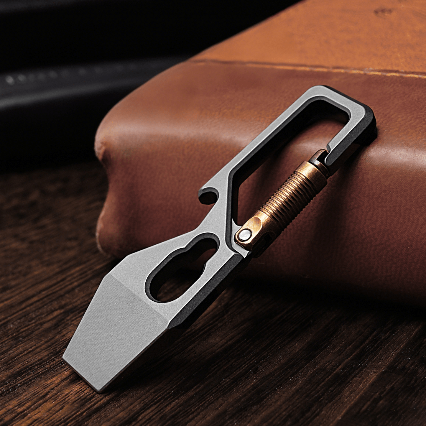 Titanium Multi - Tool Carabiner for Men - EDC Gear & Outdoor Survival Tool - Heavy - Duty Keychain Tool for Hiking, Camping, and Everyday Carry - Cityz Atelier Lumière